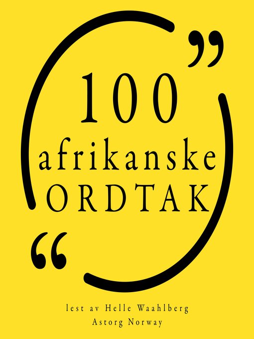 Title details for 100 afrikanske ordtak by Anonymous - Available